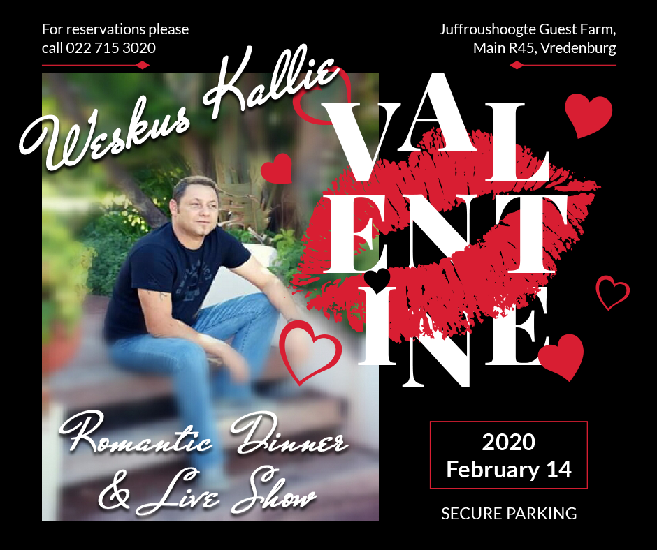 Juffroushoogte Valentine Dinner and Show 2020