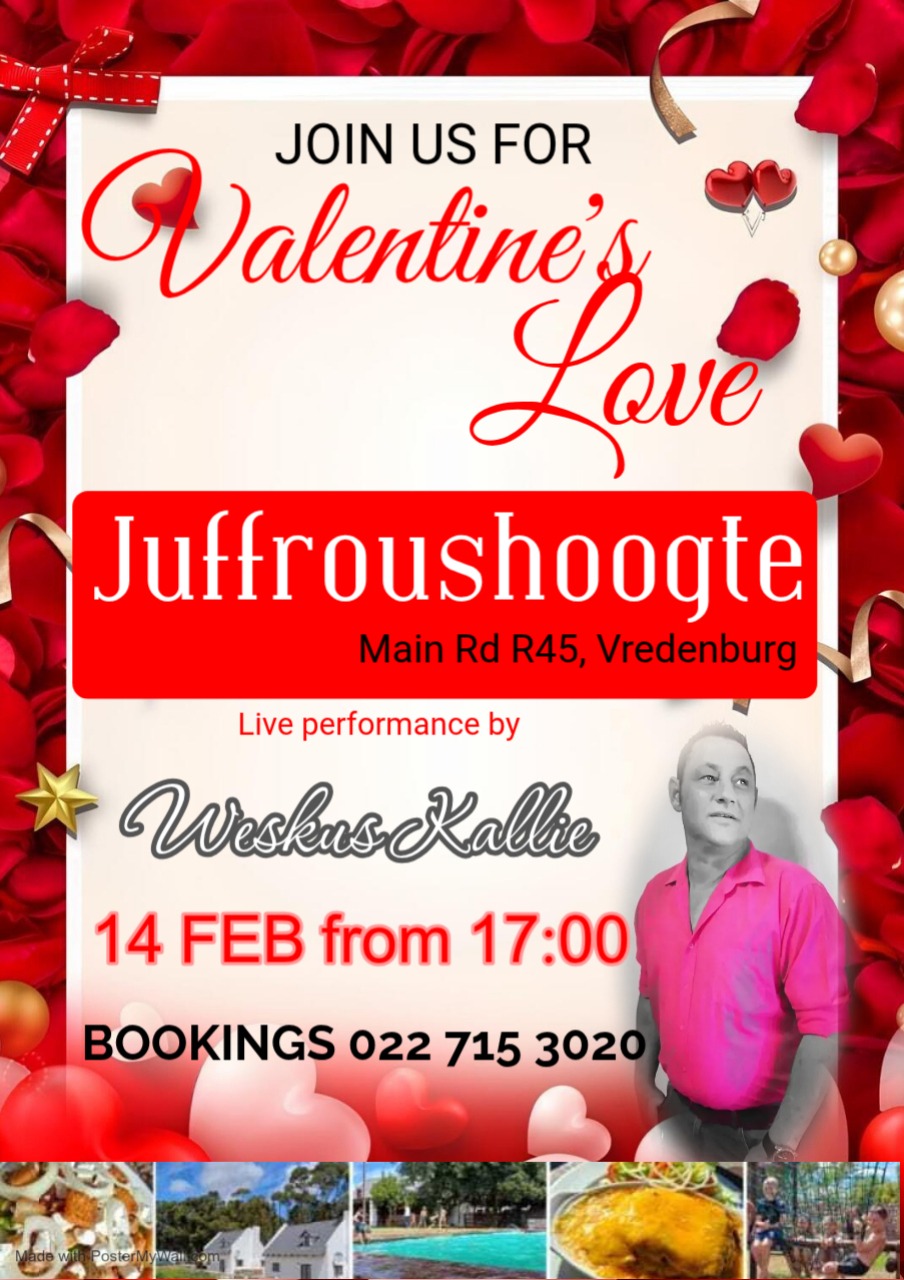 Juffroushoogte Valentine Dinner and Show 2026